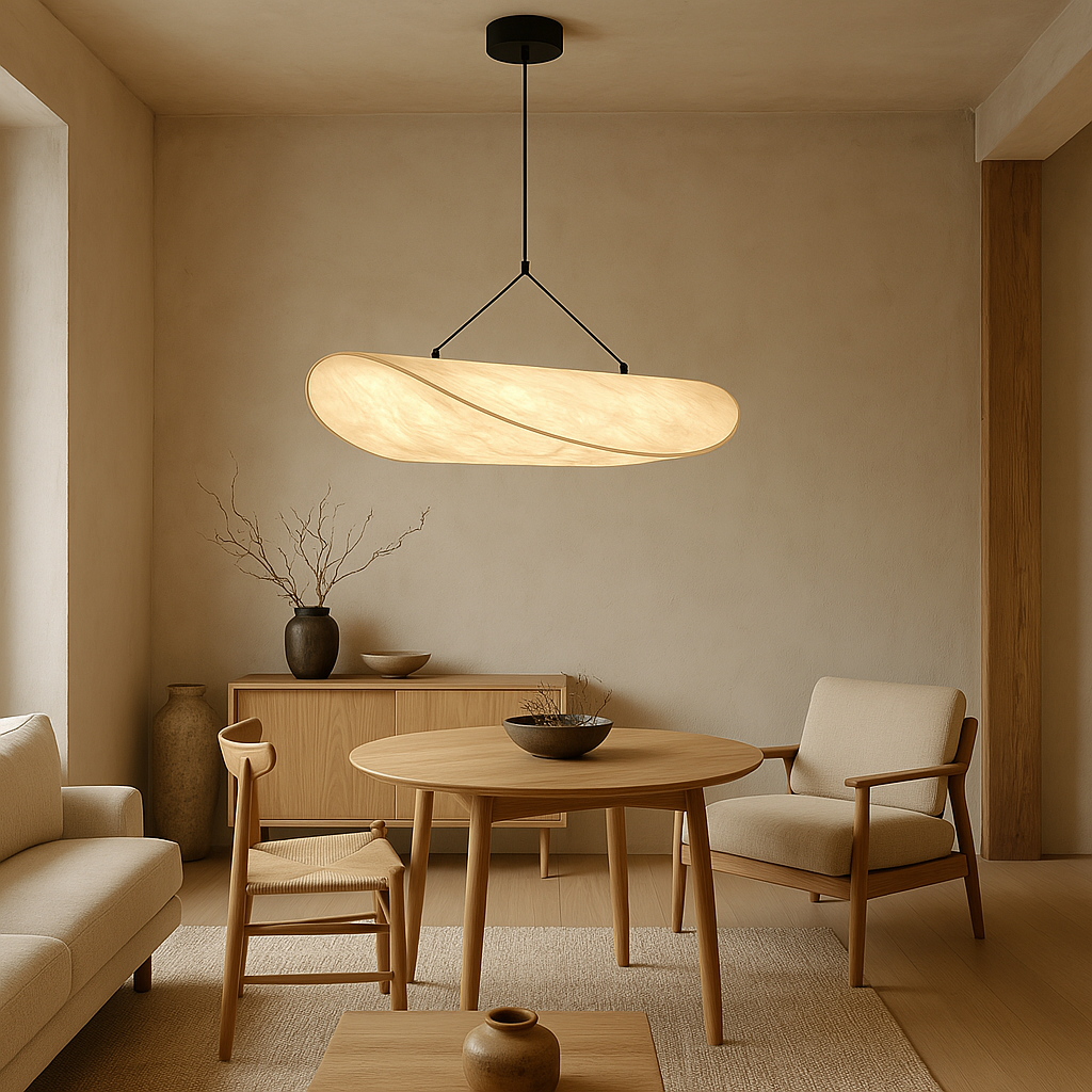 Lampe Suspendue Japandi Minimaliste - Élégance et Ambiance Chaleureuse