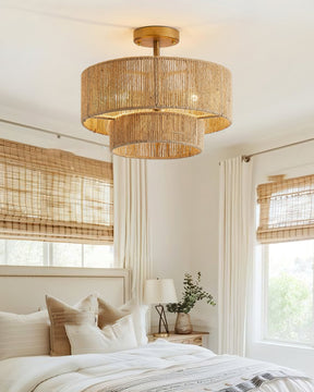 Lampe de Plafond Design Contemporain - Éclairage Ambiant et Charme Naturel