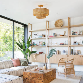 Lampe de Plafond Design Contemporain - Éclairage Ambiant et Charme Naturel