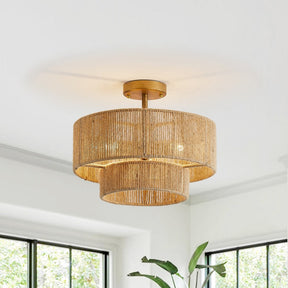 Lampe de Plafond Design Contemporain - Éclairage Ambiant et Charme Naturel