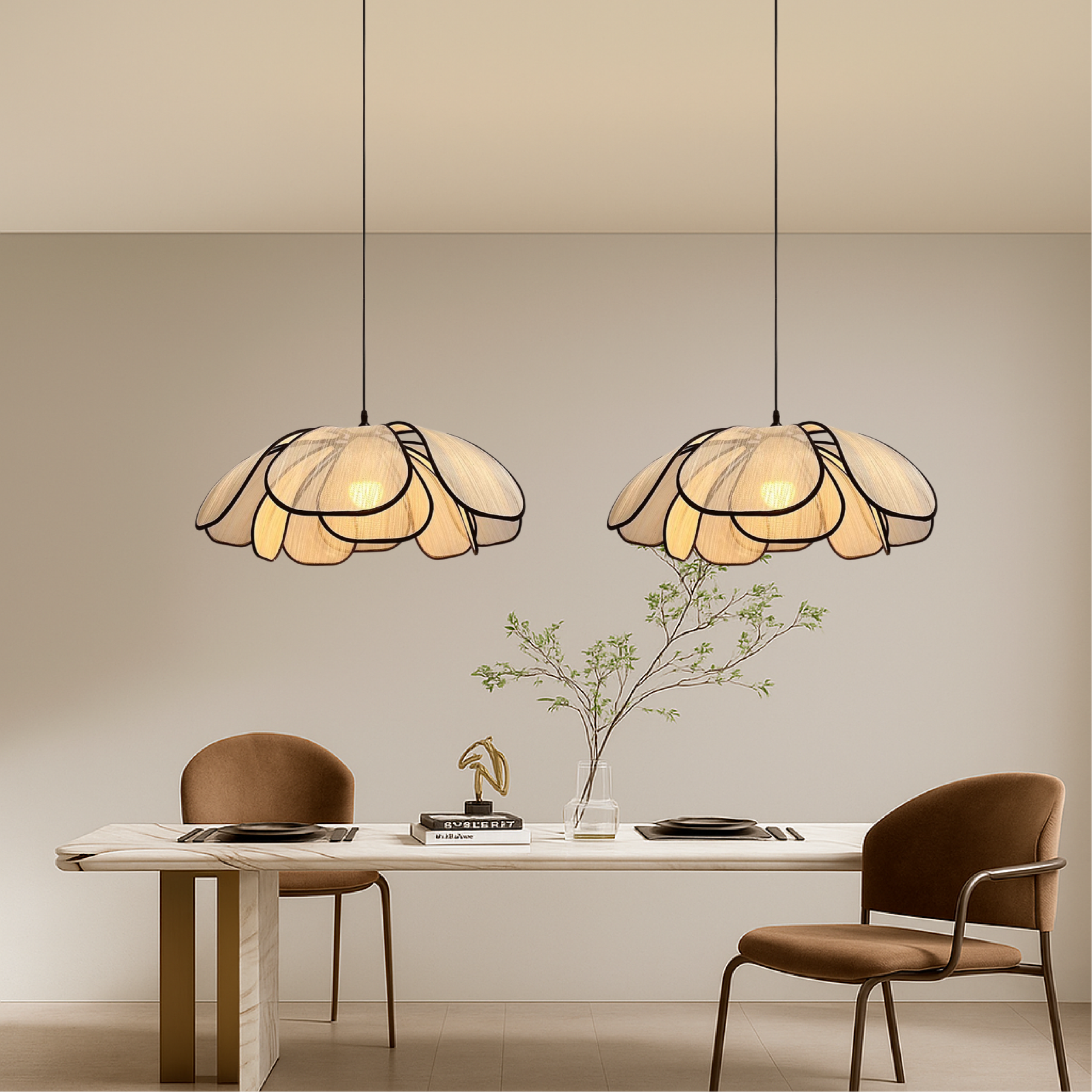 Lampe Suspendue en Bois - Design Élégant et Chaleureux