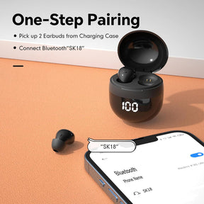 Écouteurs Bluetooth Mini Confortables - Son Clair et Conçu pour le Sommeil
