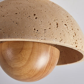 Lampe de Plafond Élégante en Travertin - Design Sophistiqué et Durable
