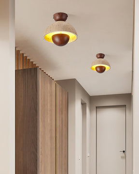 Lampe de Plafond Élégante en Travertin - Design Sophistiqué et Durable