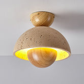 Lampe de Plafond Élégante en Travertin - Design Sophistiqué et Durable