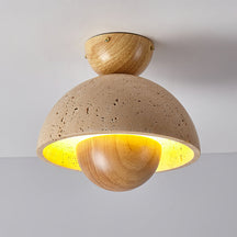 Lampe de Plafond Élégante en Travertin - Design Sophistiqué et Durable