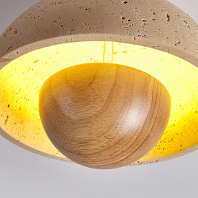 Lampe de Plafond Élégante en Travertin - Design Sophistiqué et Durable