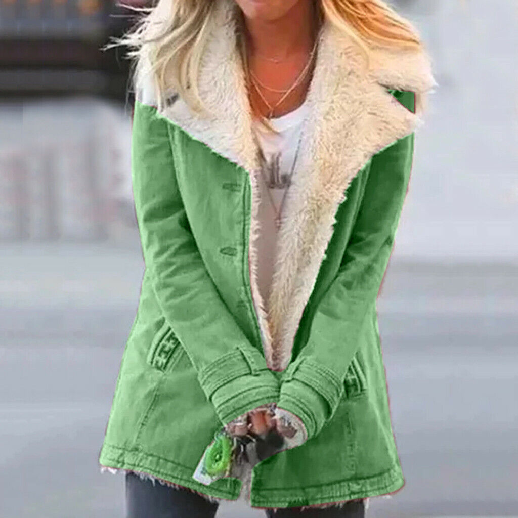 Manteau d'hiver pour Femmes - Chaud et Stylé avec Col Rabattu