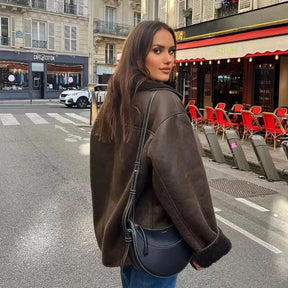 Veste d'Hiver Chic pour Femmes - Chaude et Élégante avec Intérieur en Peluche