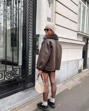 Veste d'Hiver Chic pour Femmes - Chaude et Élégante avec Intérieur en Peluche