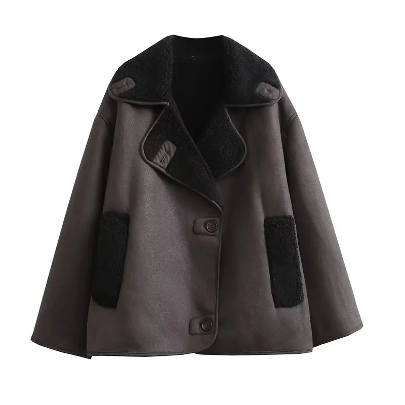 Veste d'Hiver Chic pour Femmes - Chaude et Élégante avec Intérieur en Peluche