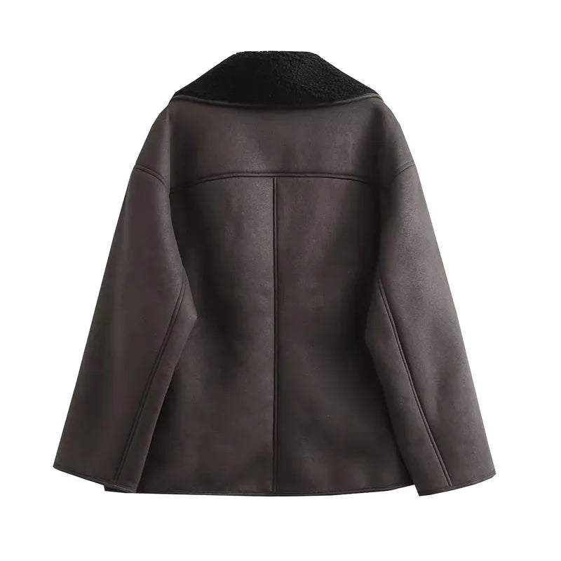 Veste d'Hiver Chic pour Femmes - Chaude et Élégante avec Intérieur en Peluche