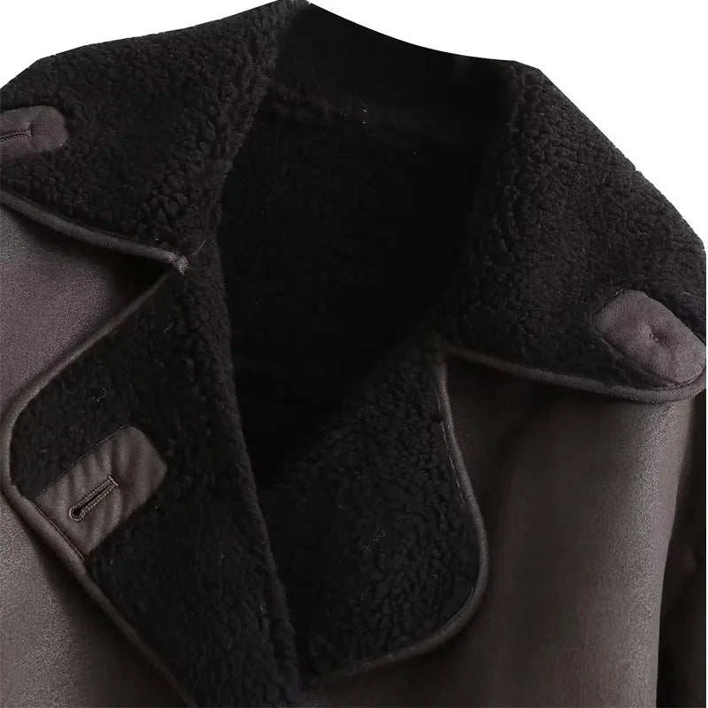 Veste d'Hiver Chic pour Femmes - Chaude et Élégante avec Intérieur en Peluche