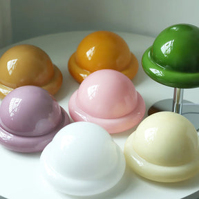 Lampe de Table Cosmique Métallique - Design Futuriste en Verre Champignon