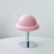 Lampe de Table Cosmique Métallique - Design Futuriste en Verre Champignon