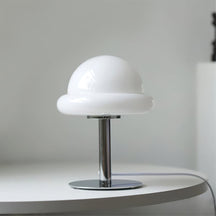Lampe de Table Cosmique Métallique - Design Futuriste en Verre Champignon