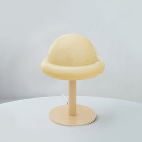 Lampe de Table Cosmique Métallique - Design Futuriste en Verre Champignon