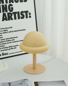Lampe de Table Cosmique Métallique - Design Futuriste en Verre Champignon