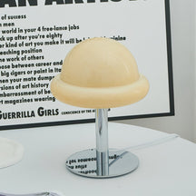 Lampe de Table Cosmique Métallique - Design Futuriste en Verre Champignon