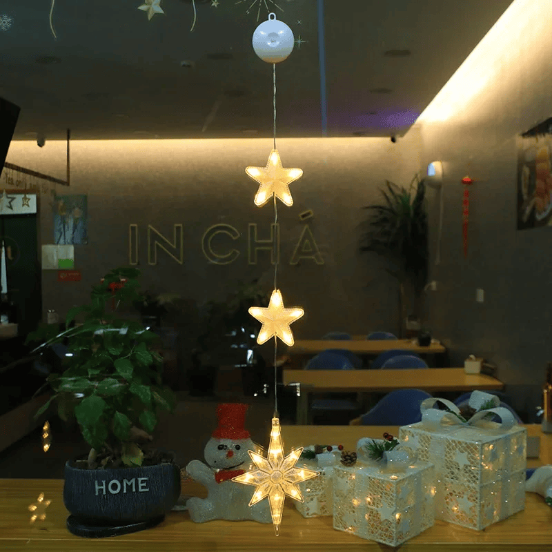 Lampe LED Flocon de Neige - Décoration Scintillante pour Noël