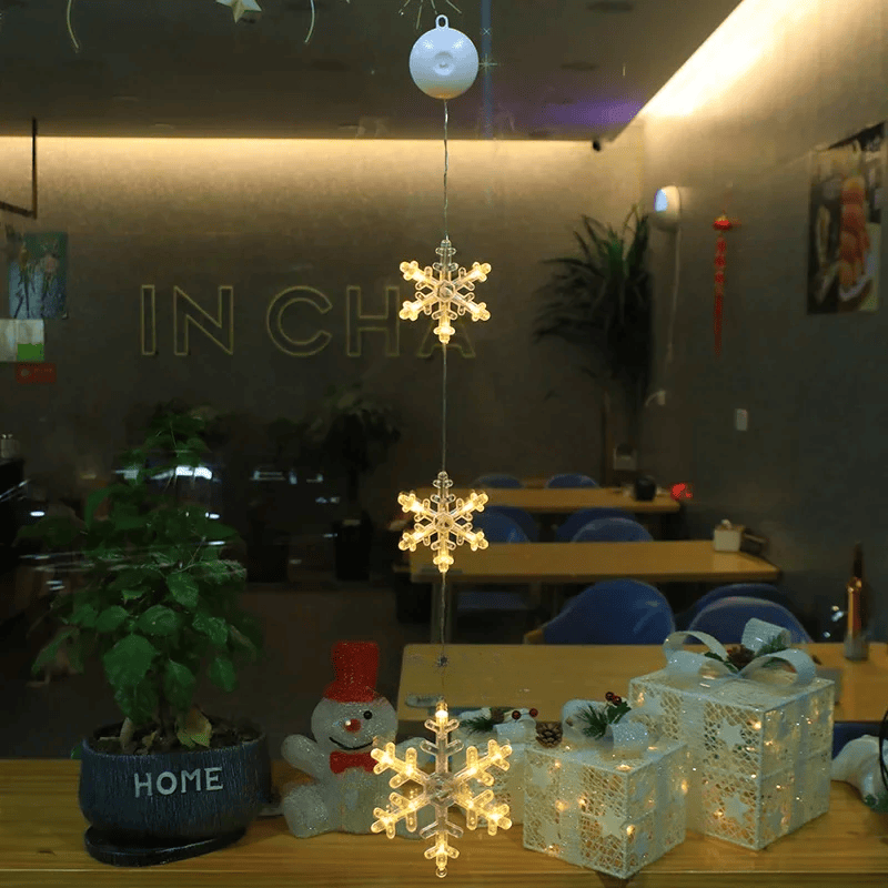 Lampe LED Flocon de Neige - Décoration Scintillante pour Noël