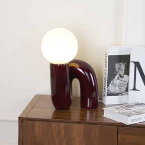 Lampe de Table en Résine et Verre - Design Spiral Élégant et Durable