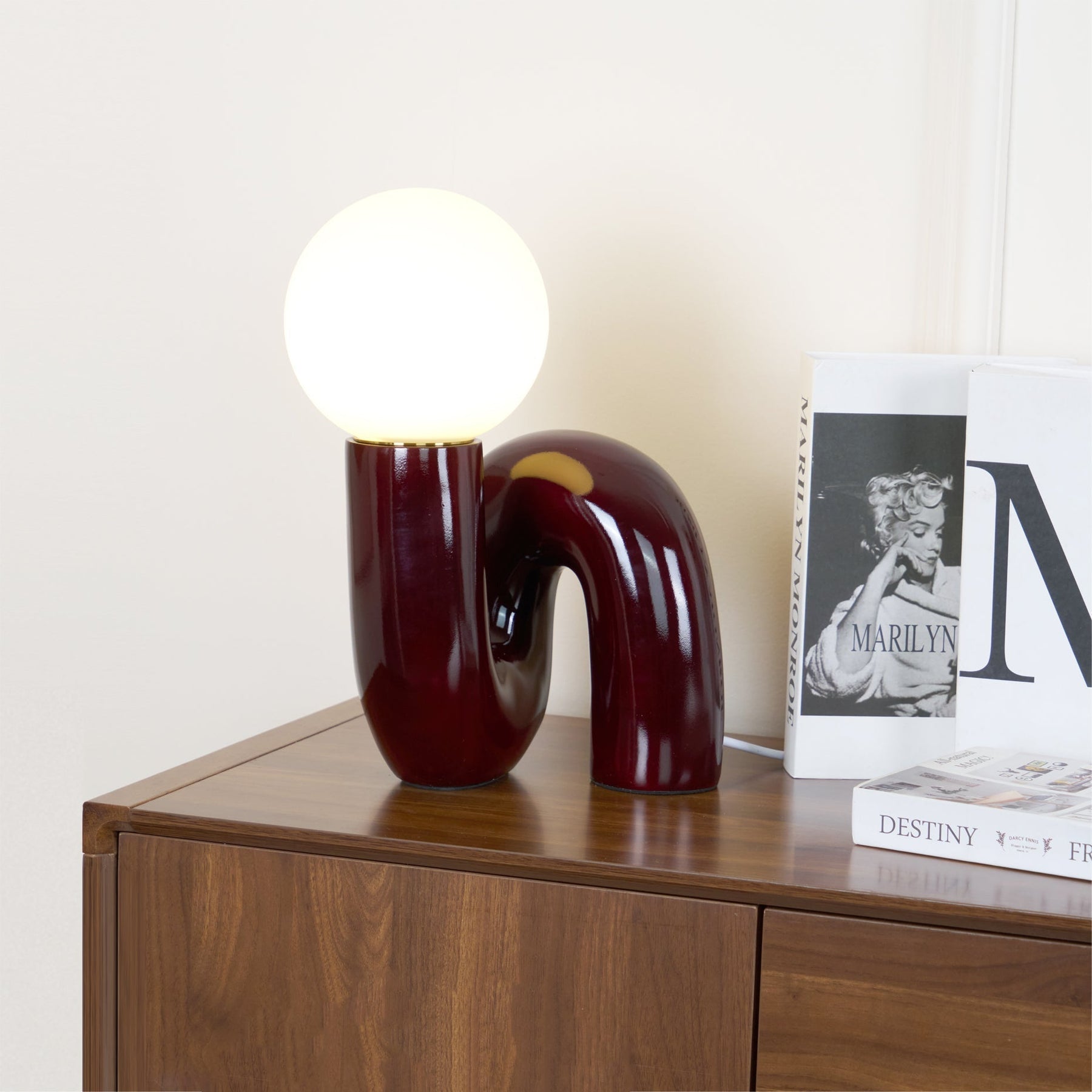 Lampe de Table en Résine et Verre - Design Spiral Élégant et Durable
