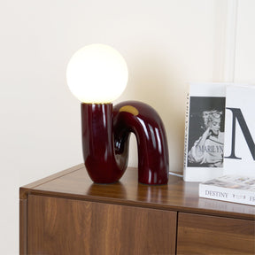 Lampe de Table en Résine et Verre - Design Spiral Élégant et Durable