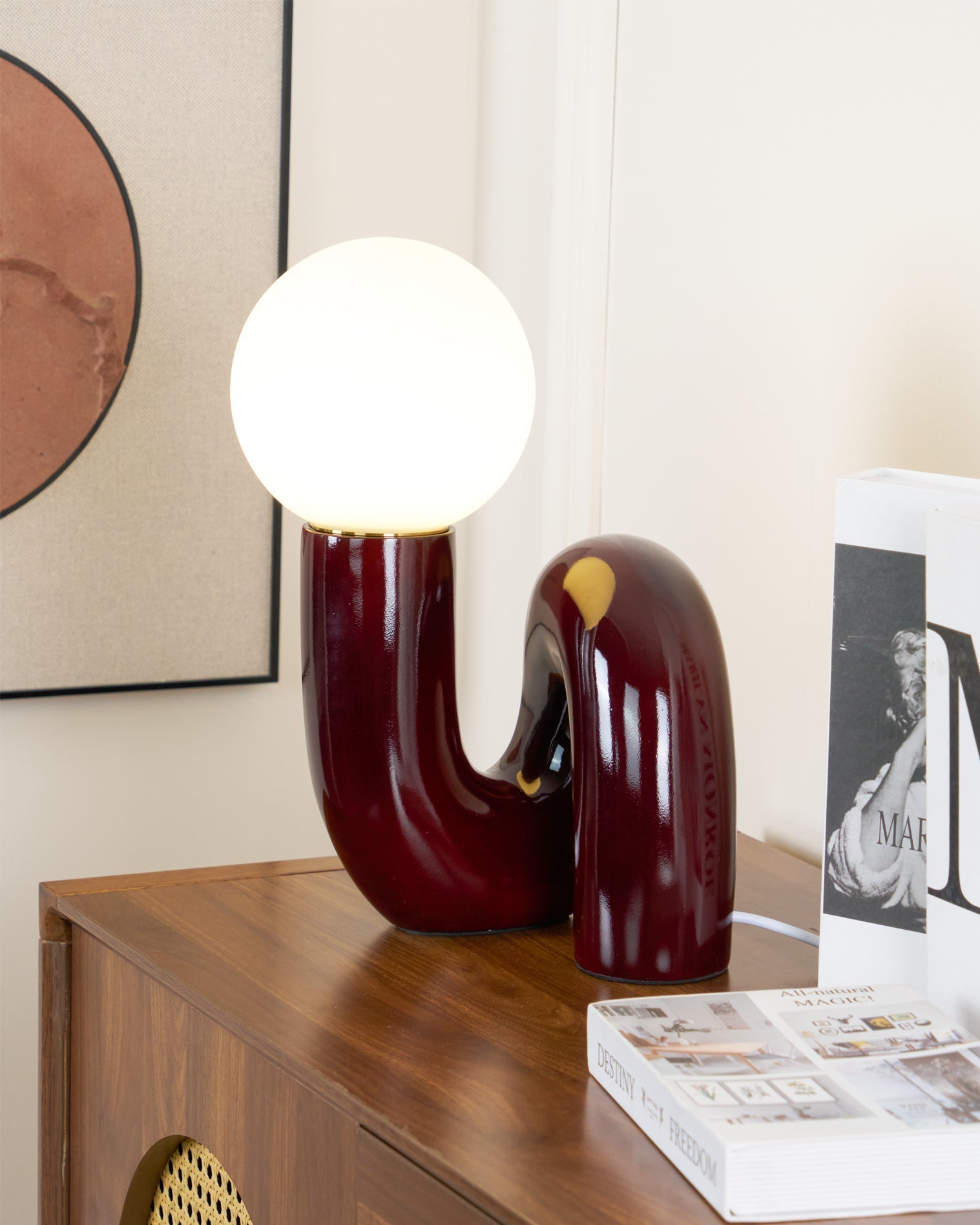 Lampe de Table en Résine et Verre - Design Spiral Élégant et Durable