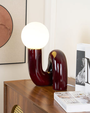 Lampe de Table en Résine et Verre - Design Spiral Élégant et Durable
