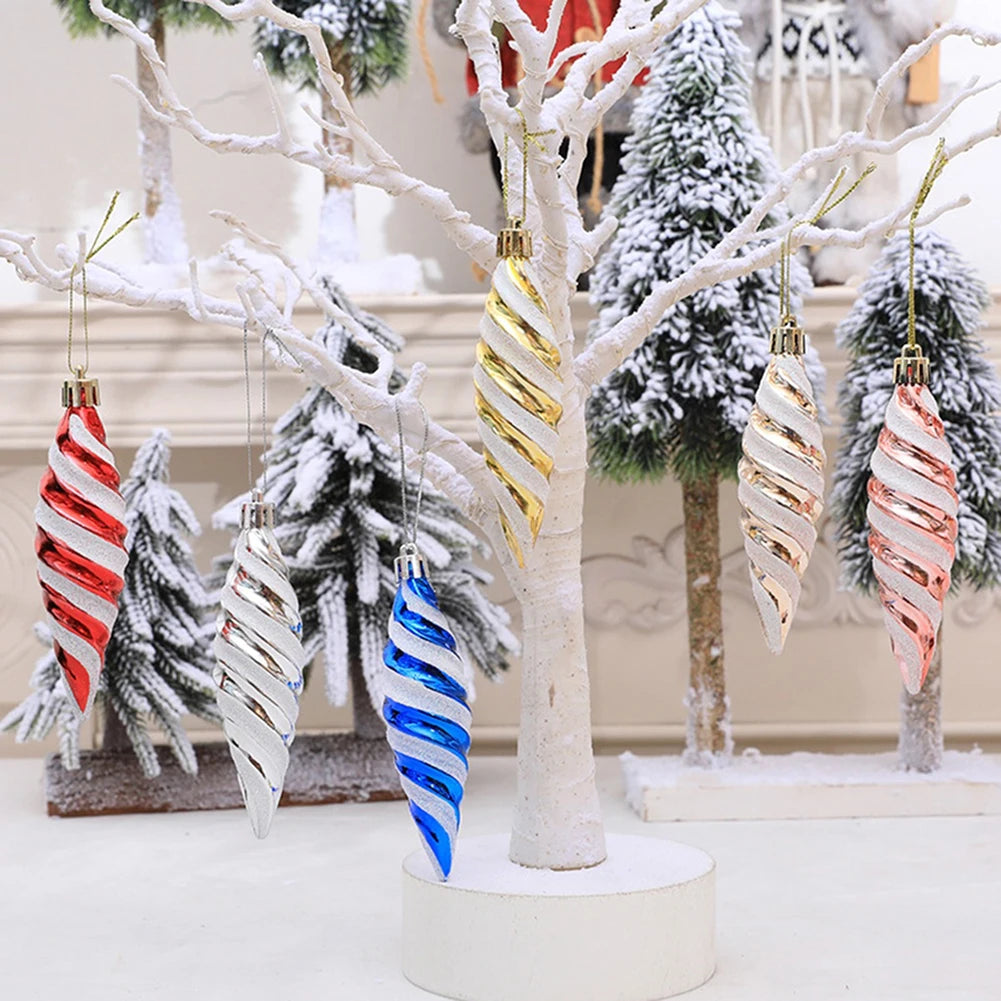 Ornements de Noël en Spirale - Décorations Élégantes et Durables