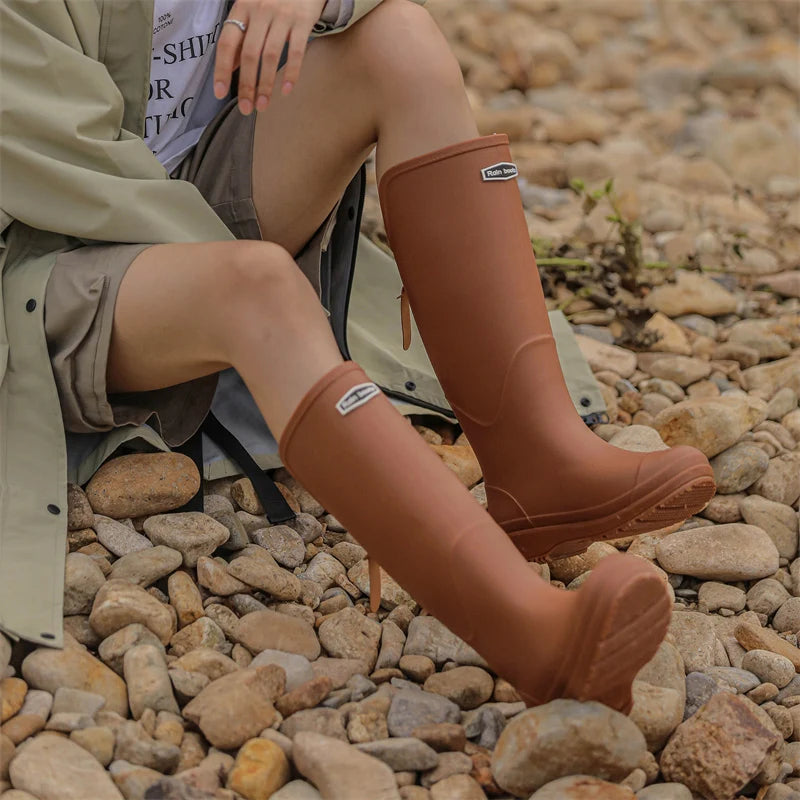 Bottes de Pluie Imperméables pour Femmes - Confort et Protection en Extérieur