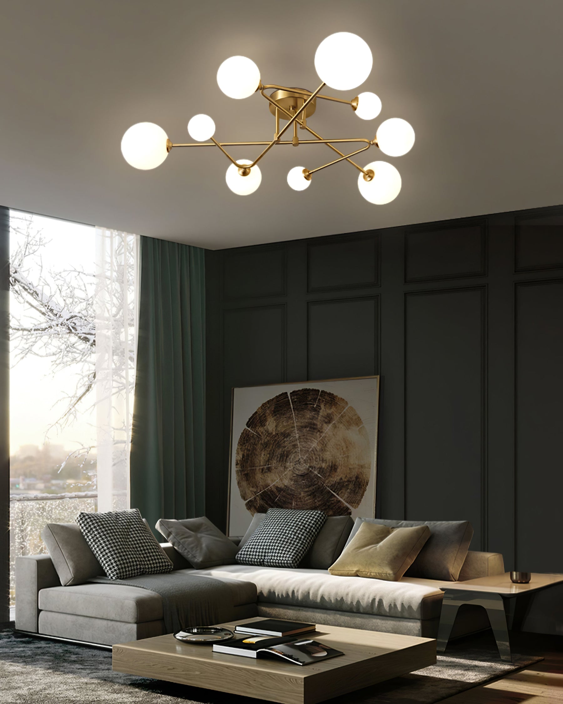 Lampe de Plafond Céleste - Design Élégant et Ambiance Chaleureuse