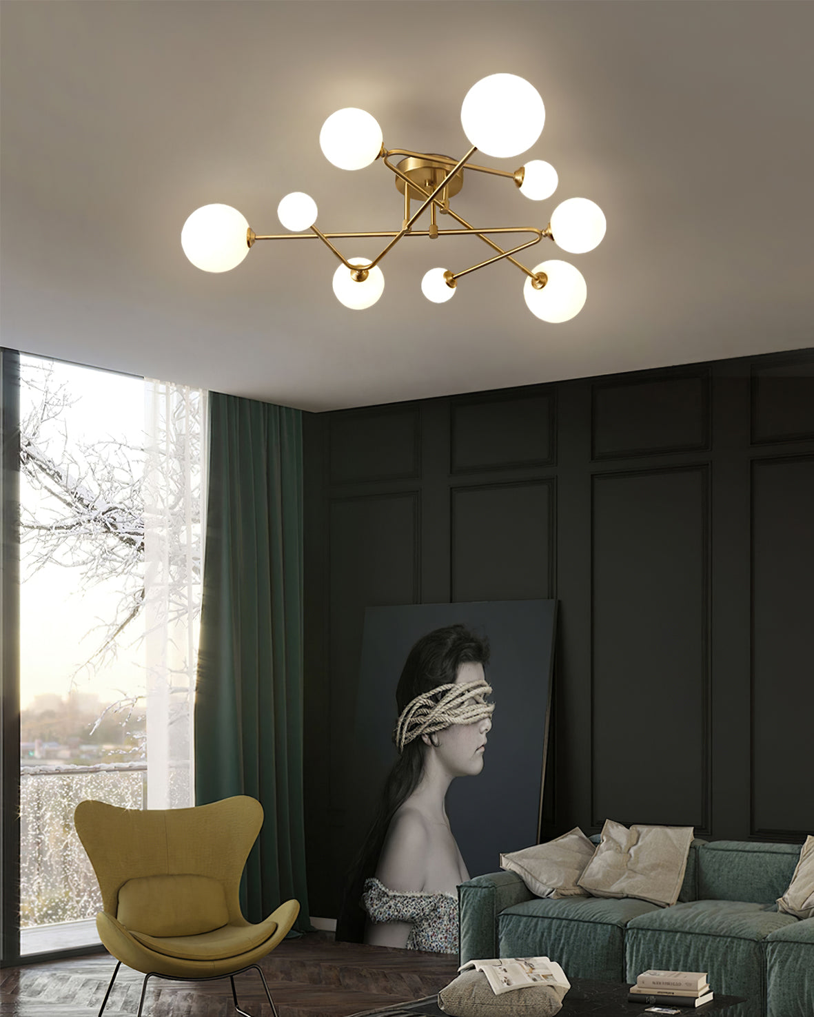 Lampe de Plafond Céleste - Design Élégant et Ambiance Chaleureuse