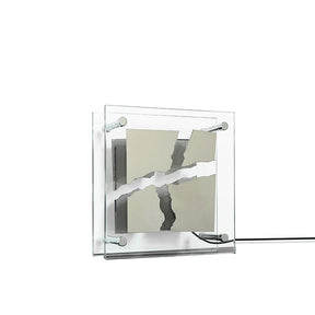 Lampe de Table en Verre Carrée - Design Artistique et Éclairage Pratique