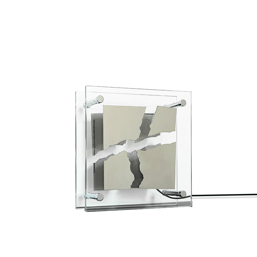 Lampe de Table en Verre Carrée - Design Artistique et Éclairage Pratique