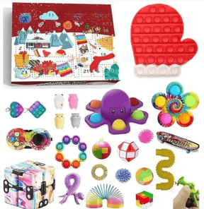 Calendrier de l'Avent en Jouets Sensoriels - 24 Surprises Festives et Apaisantes