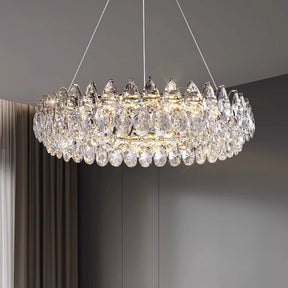 Lustre en Cristal Contemporain - Éclat et Raffinement pour Intérieur