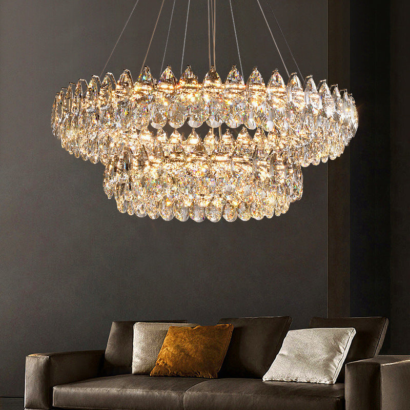 Lustre en Cristal Contemporain - Éclat et Raffinement pour Intérieur