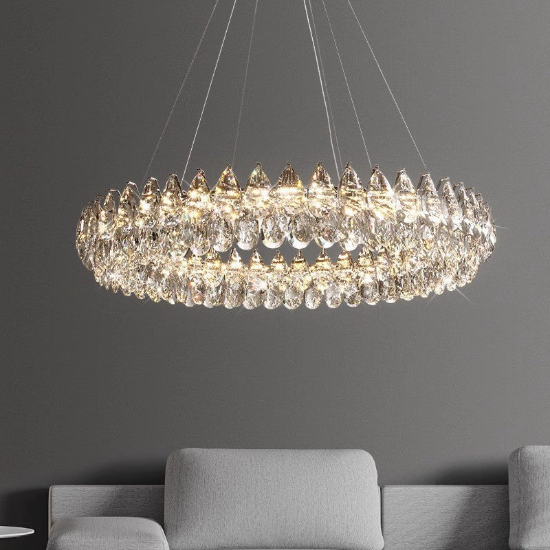 Lustre en Cristal Contemporain - Éclat et Raffinement pour Intérieur