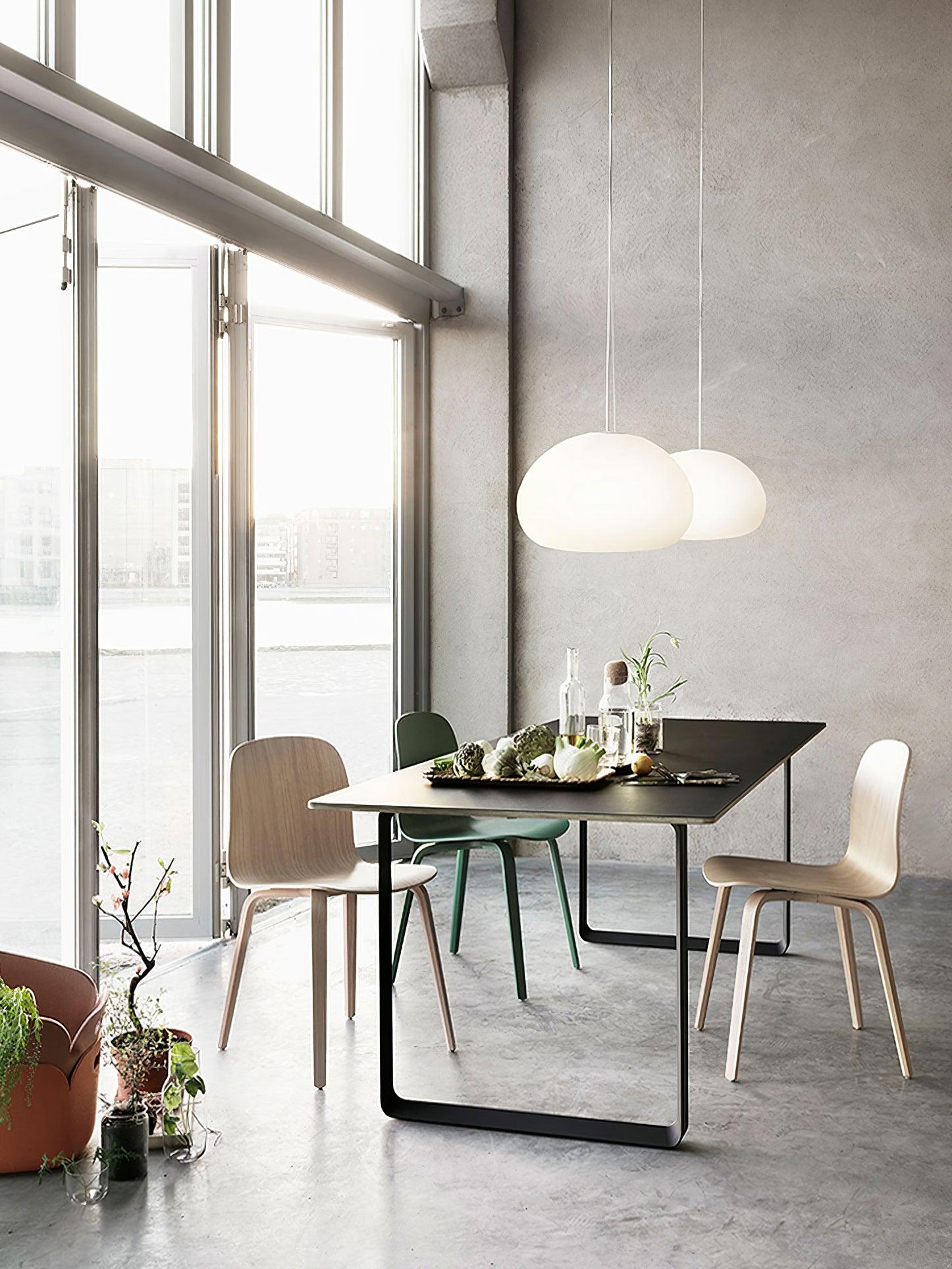 Suspension Luminaire en Verre - Ambiance Chaleureuse et Élégante