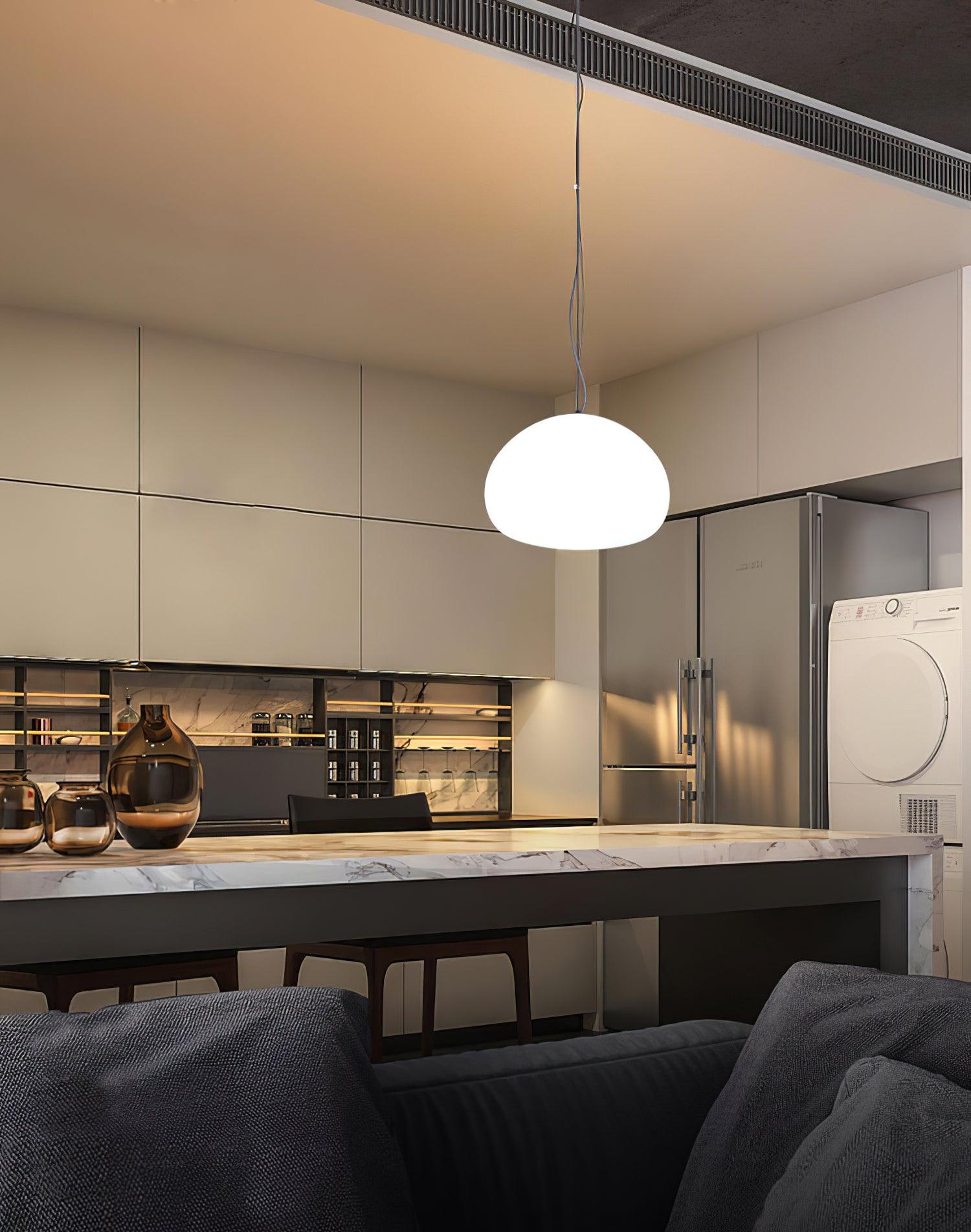 Suspension Luminaire en Verre - Ambiance Chaleureuse et Élégante