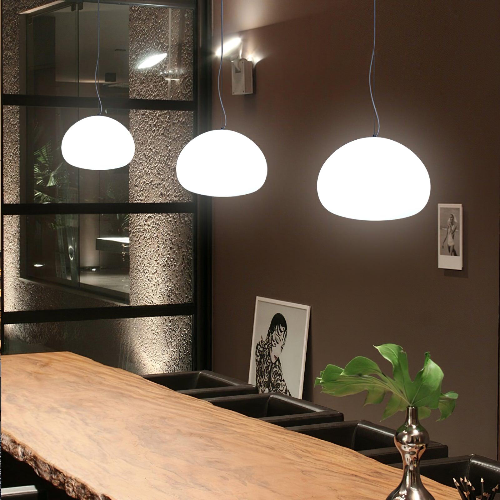 Suspension Luminaire en Verre - Ambiance Chaleureuse et Élégante