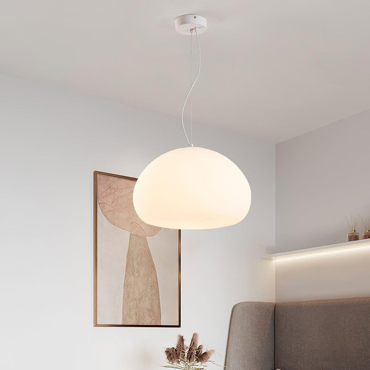 Suspension Luminaire en Verre - Ambiance Chaleureuse et Élégante