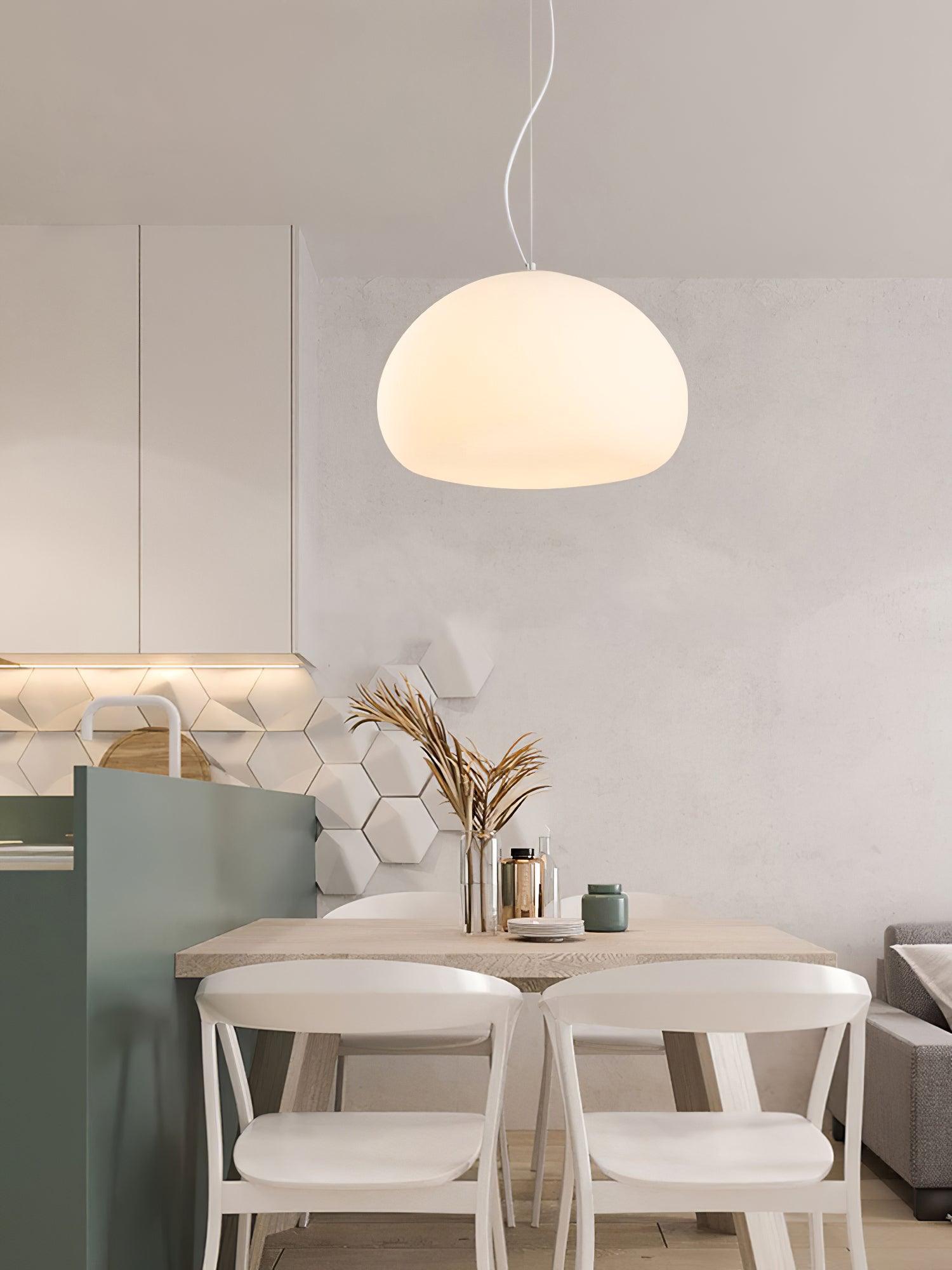 Suspension Luminaire en Verre - Ambiance Chaleureuse et Élégante
