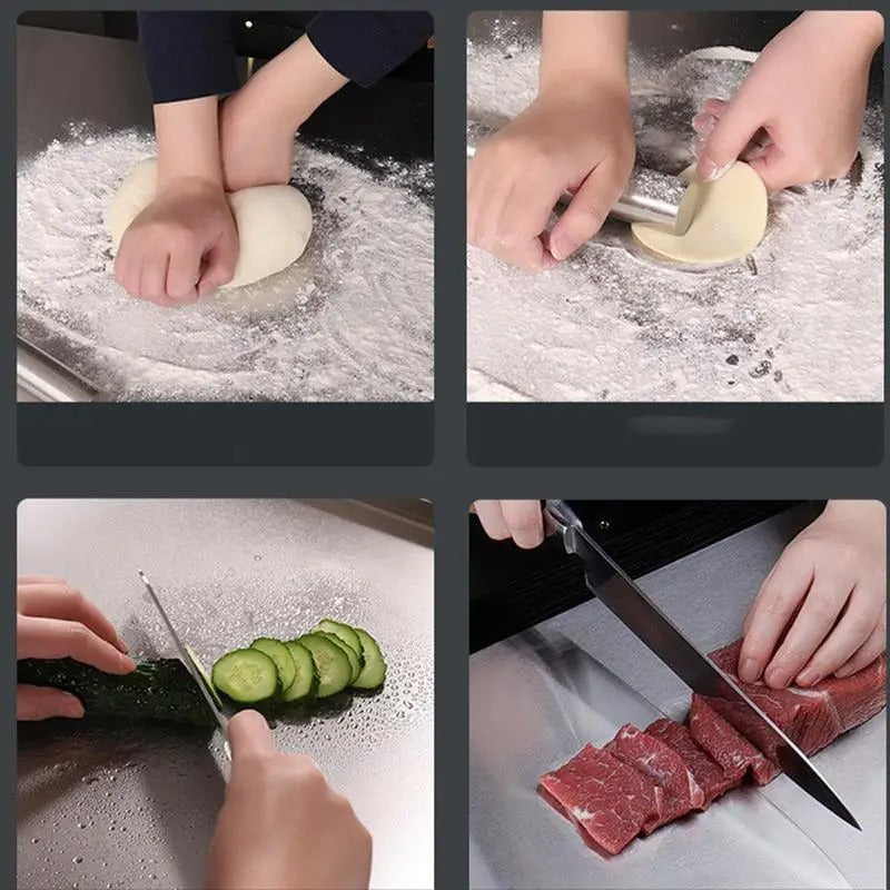 Planche à Découper Inoxydable - Surface Durable et Précise en Cuisine
