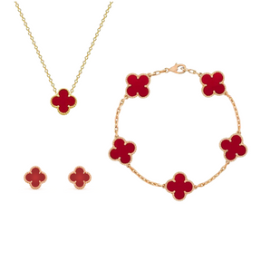 Bracelet Trèfle Ambre Ajustable - Bijou Élégant et Hypoallergénique