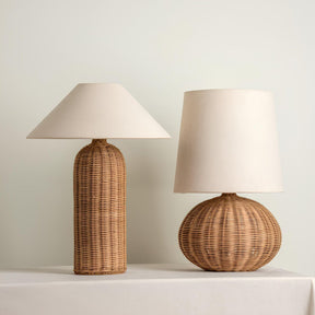 Lampe d'Accent en Rotin Naturel - Élégance et Chaleur pour Intérieur