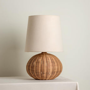 Lampe d'Accent en Rotin Naturel - Élégance et Chaleur pour Intérieur