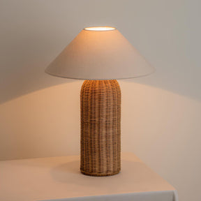 Lampe d'Accent en Rotin Naturel - Élégance et Chaleur pour Intérieur